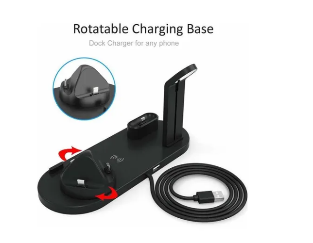 Base Soporte De Carga Multifunción Teléfono Reloj Audífonos-4