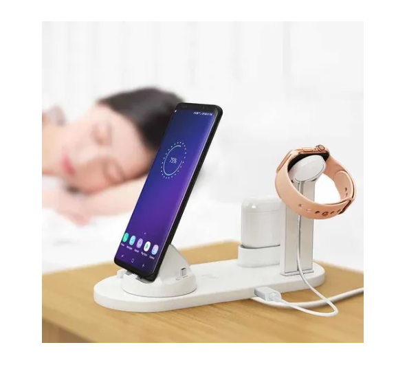 Base Soporte De Carga Multifunción Teléfono Reloj Audífonos-5