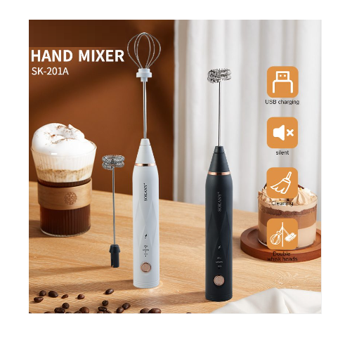 Mini Batidor Revolvedor Eléctrico De Leche Café Huevos Recargable-1