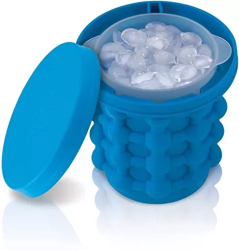 Hielera Cubeta Cubetera Con Tapa De Silicona Hielo Fácil-0