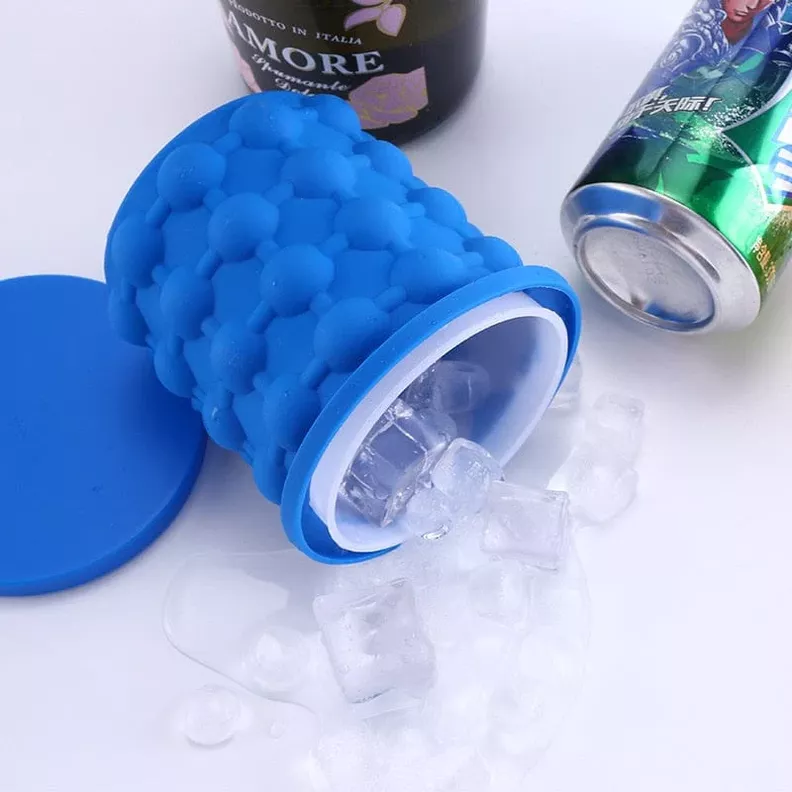Hielera Cubeta Cubetera Con Tapa De Silicona Hielo Fácil-4