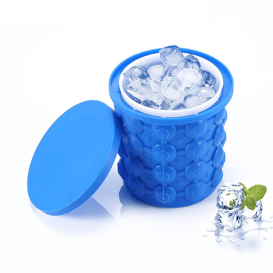 Hielera Cubeta Cubetera Con Tapa De Silicona Hielo Fácil-6
