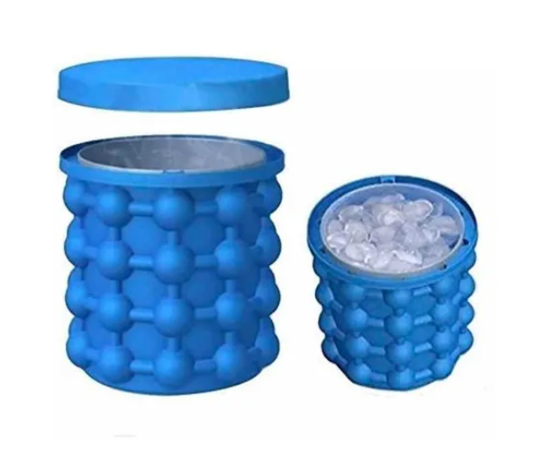 Hielera Cubeta Cubetera Con Tapa De Silicona Hielo Fácil-2