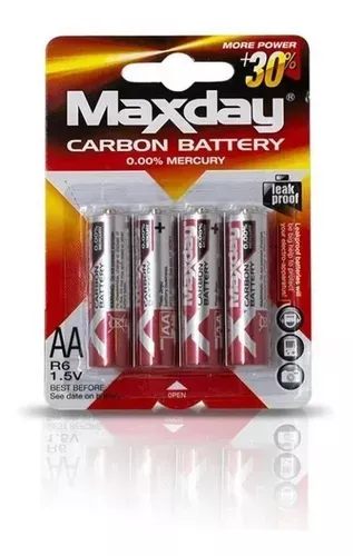 Pack De 4 Pilas Baterías Maxday Doble AA-0
