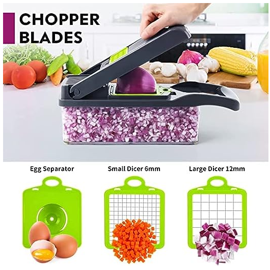 Picador De Alimentos Y Verduras Con Cuchillas Intercambiables-3