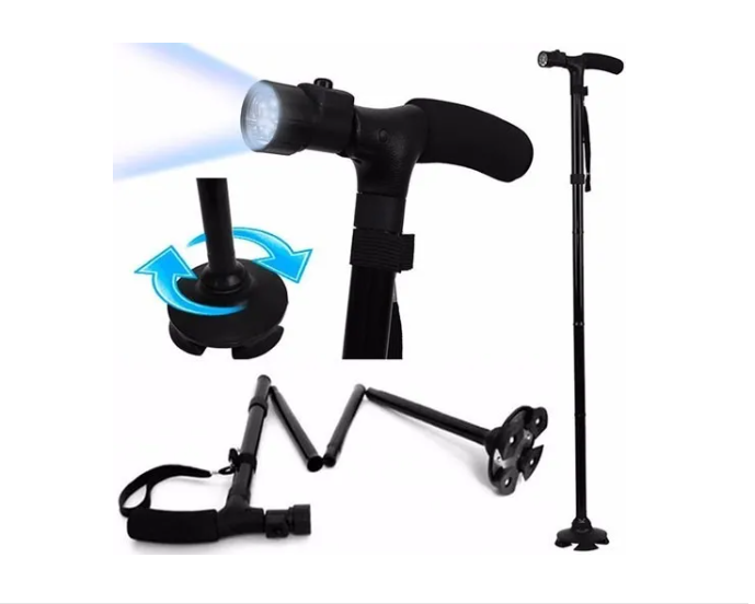 Bastón Mágico Ortopédico Con Luz Led Plegable-5