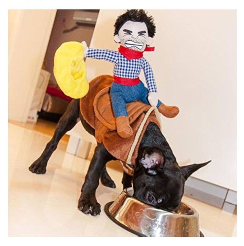 Disfraz De Vaquero Para Perros, Disfraz Con Muñeco y Sombrero Mascotas-0