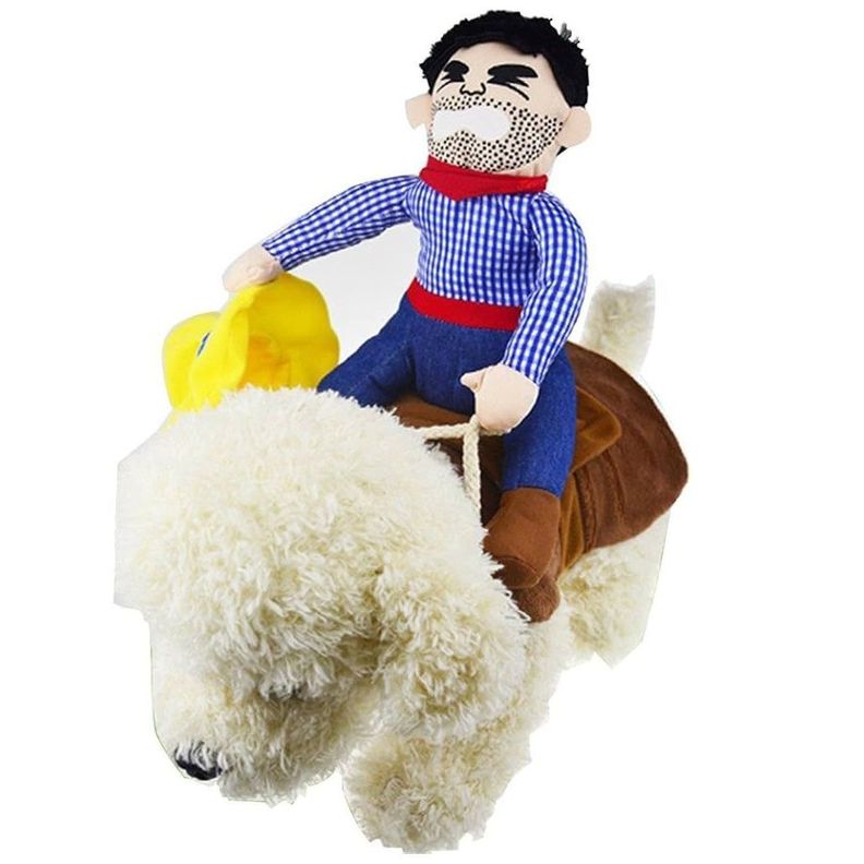 Disfraz De Vaquero Para Perros, Disfraz Con Muñeco y Sombrero Mascotas-5