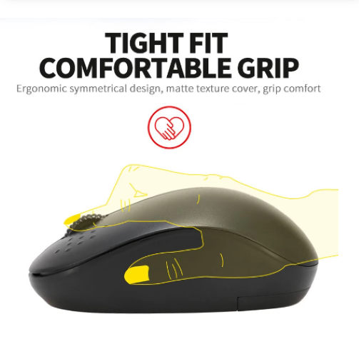 Mouse Ratón Inalámbrico Recargable Bluetooth Dual 24G Negro-3
