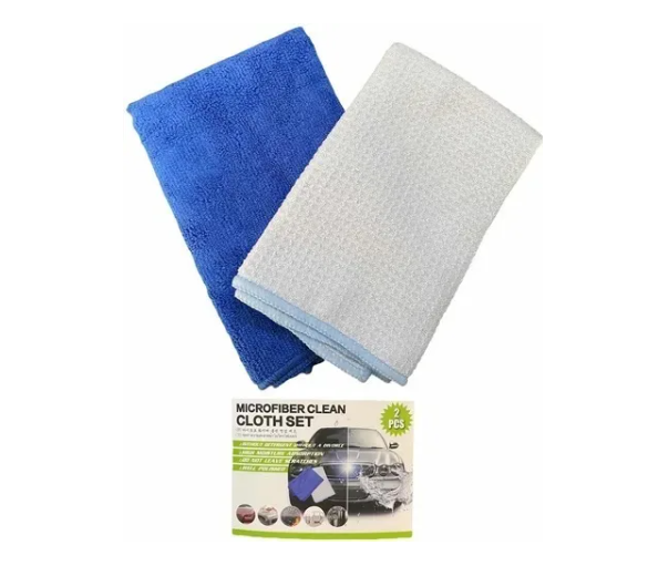 Pack 2 Paños De Microfibra Para Lavado Auto Alta Absorción-1