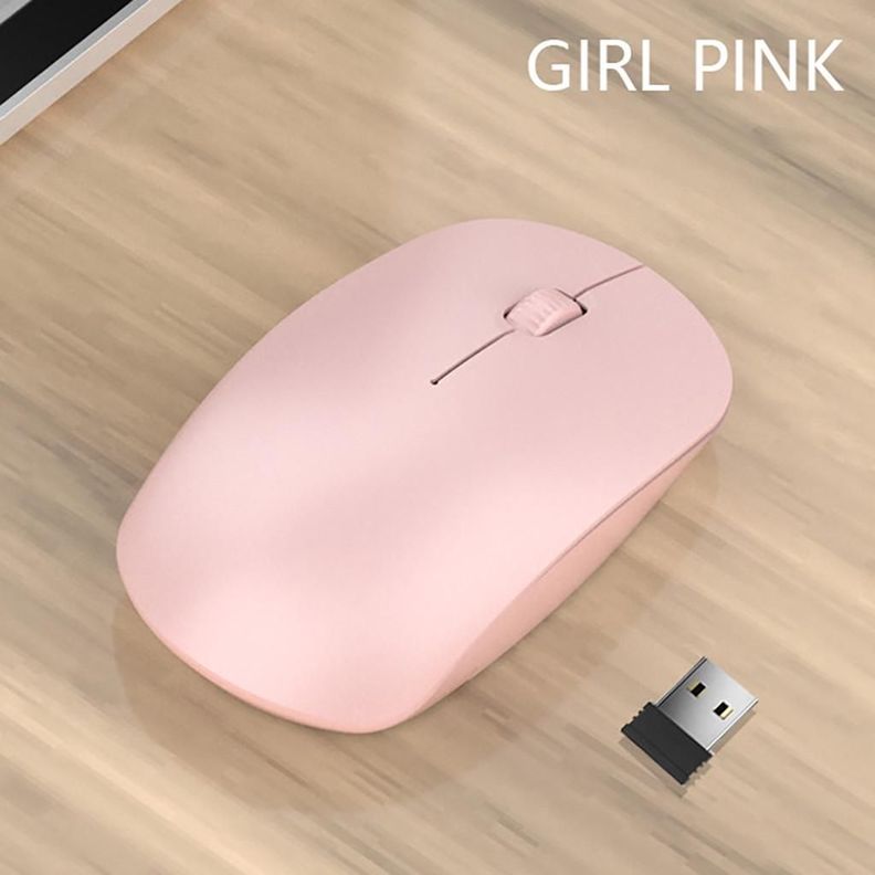 Mouse Ratón Inalámbrico Recargable Bluetooth Dual 24G Rosado-2