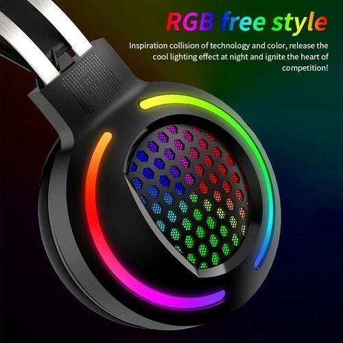 Audífonos Gamer Para Pc Con Luces RGB Con Conector A Xbox Ps4-3