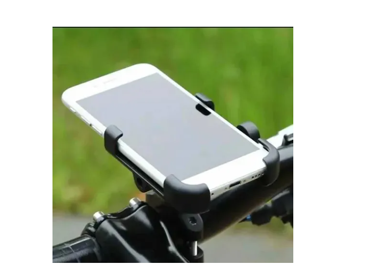 Porta Celular Metálico 360° Para Moto Bicicleta Giratorio Negro-1