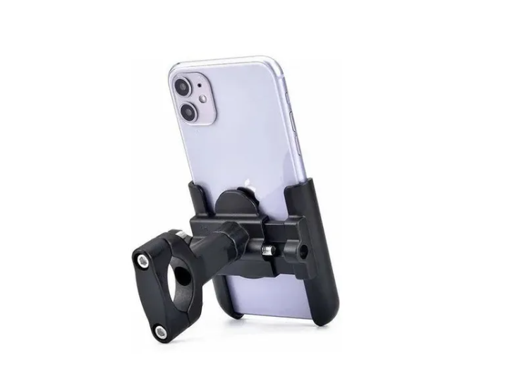 Porta Celular Metálico 360° Para Moto Bicicleta Giratorio Negro-0