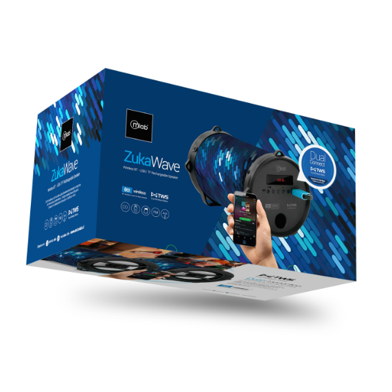 Parlante Portatil Zuka Wave Con Tegnologia TWS ZukaBass -1