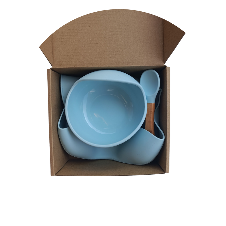 Set de alimentación bebé libre de bpa celeste-2