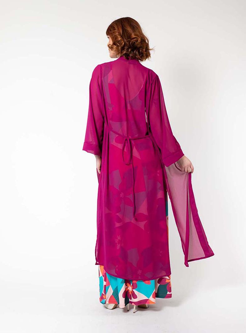 Kimono Largo Fucsia Natalia Seguel-4