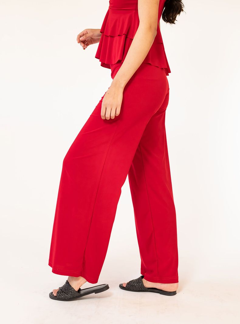 Palazzo Pantalón Rojo Natalia Seguel-0