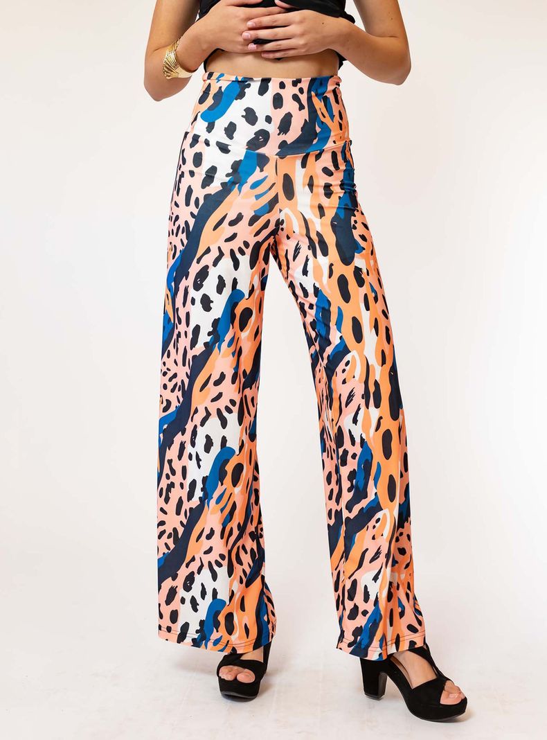 Palazzo Animal Print Colores Natalia Seguel-0