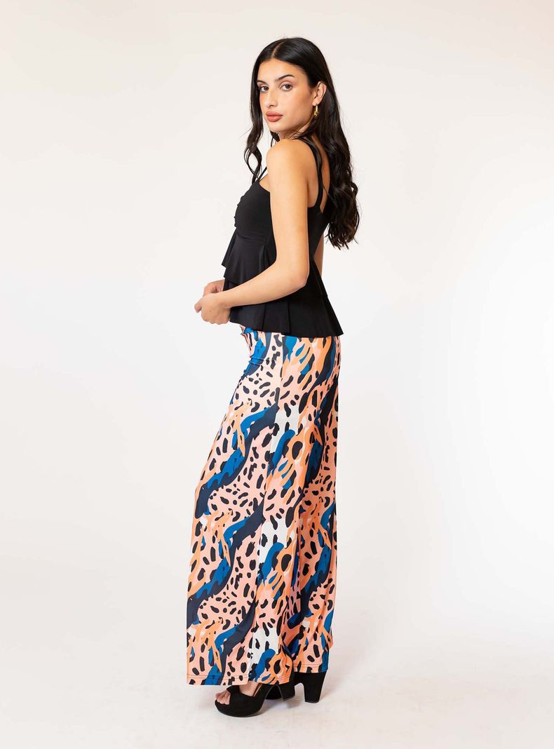 Palazzo Animal Print Colores Natalia Seguel-1