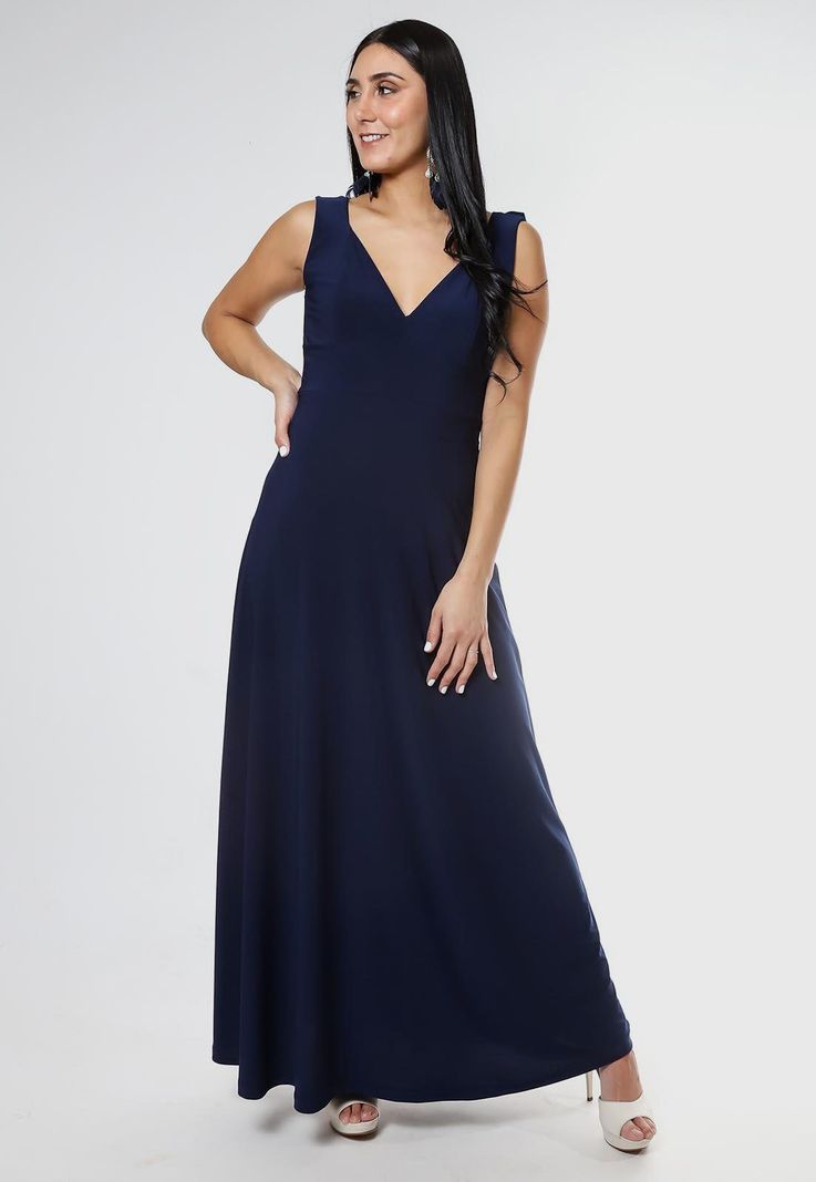 Vestido Celeste Azul Francia-1