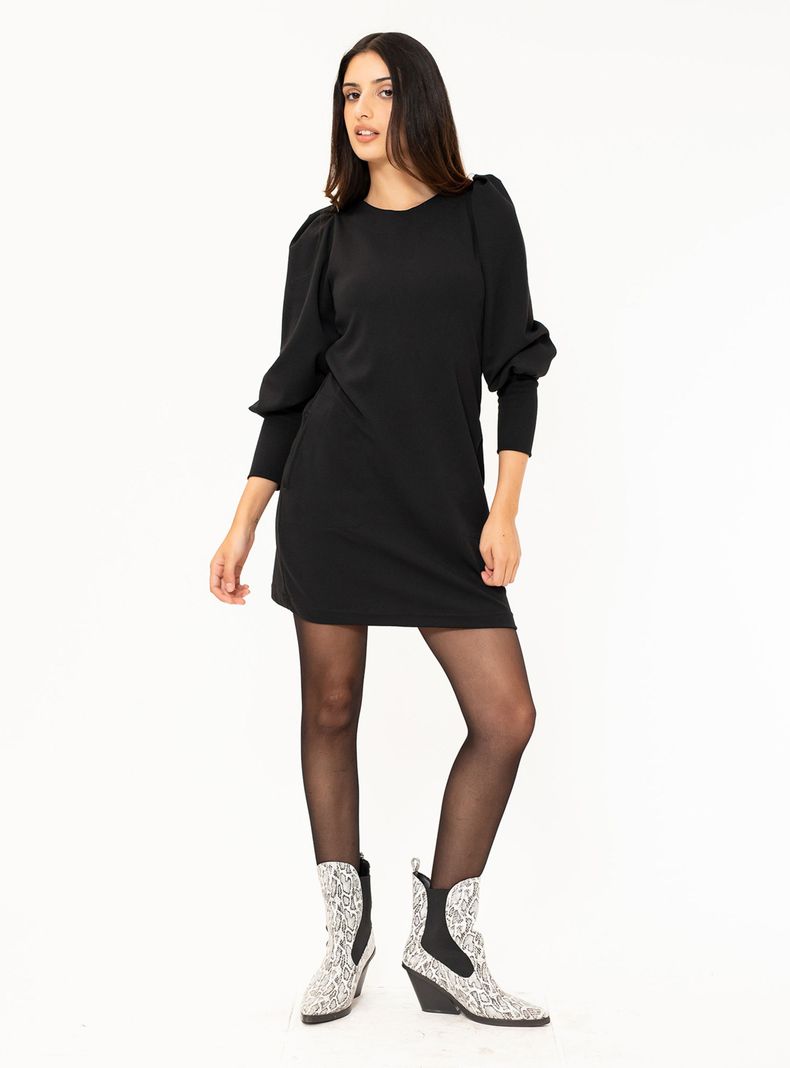 Vestido Abril Negro Natalia Seguel-0