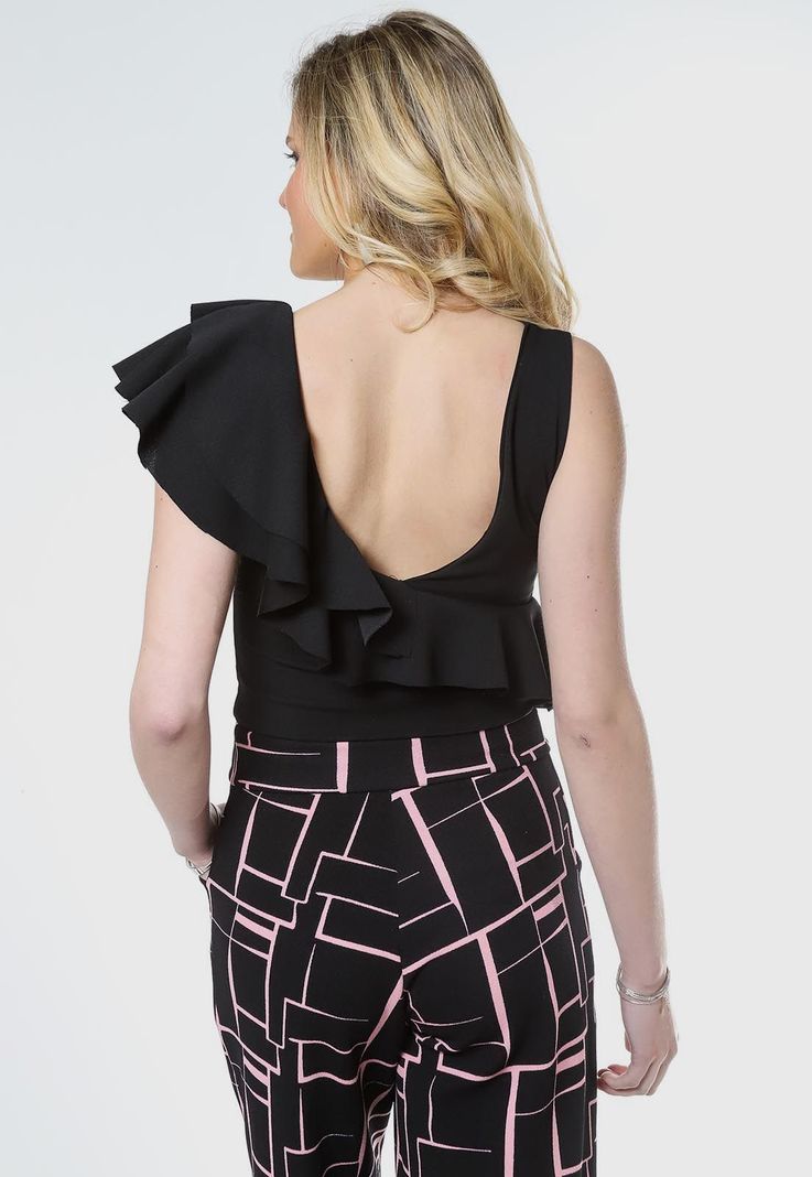 Crop top Julianna Negro-2