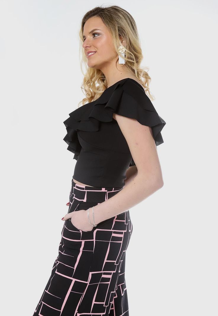 Crop top Julianna Negro-1