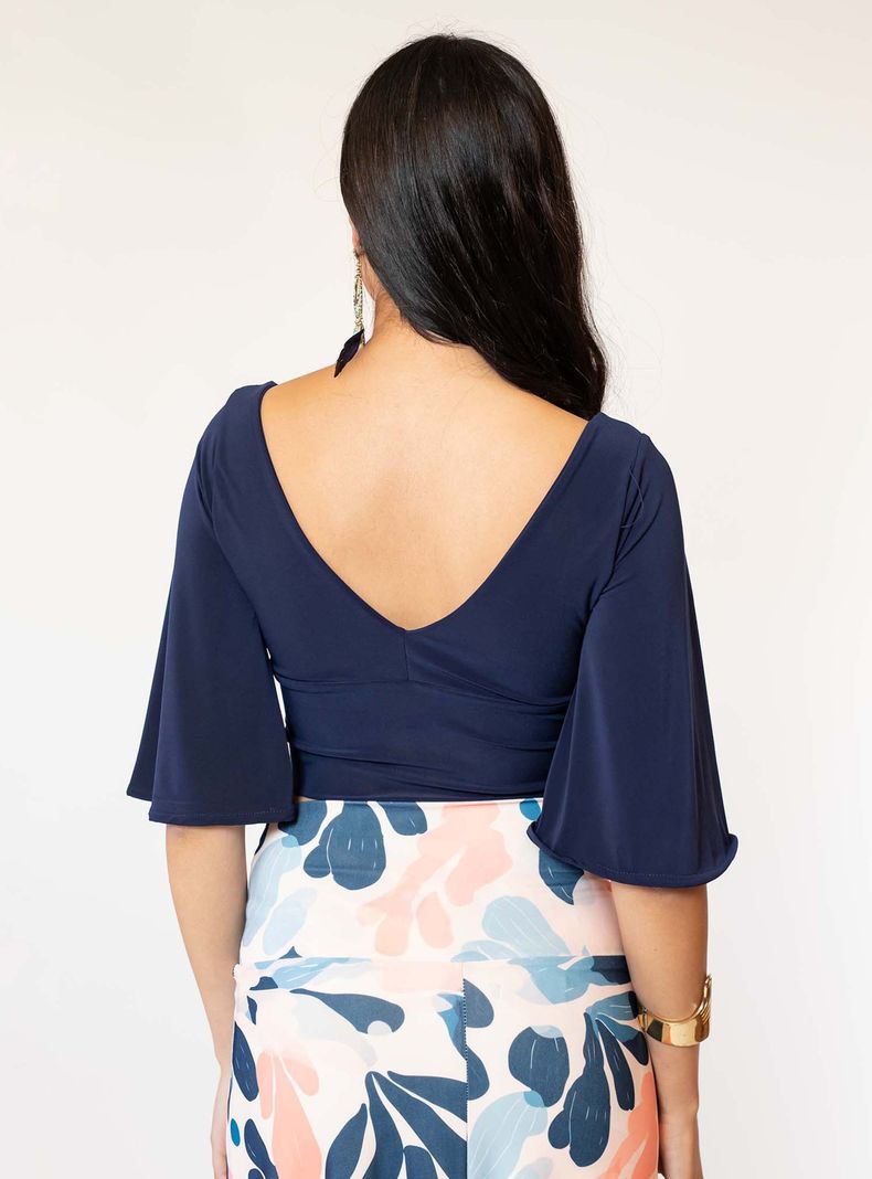 Crop Top Magdalena Azul Francia Natalia Seguel-1