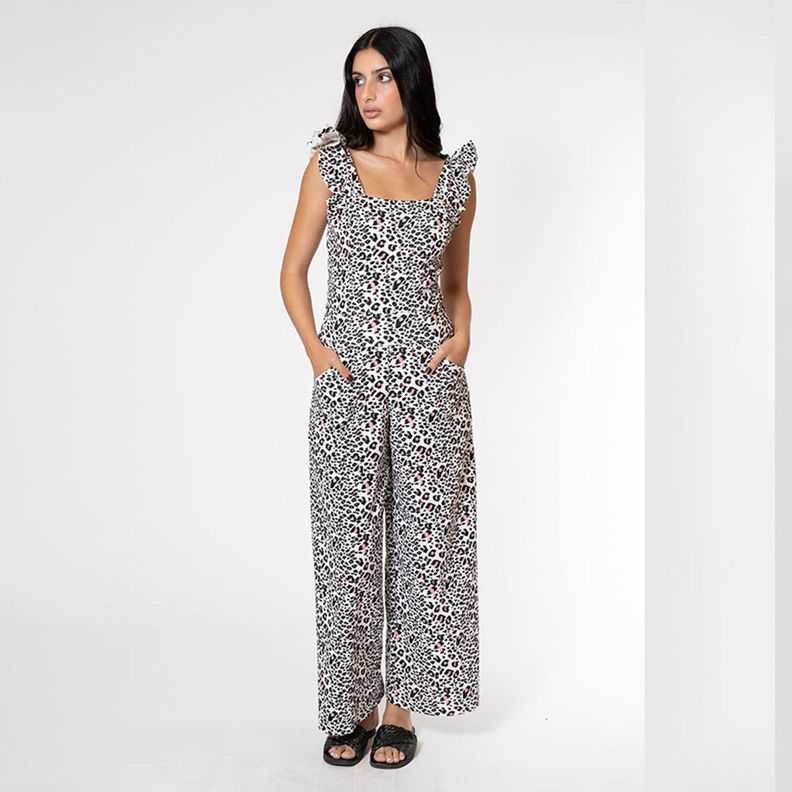 Enterito Mercedes Animal Print Rosa Natalia Seguel-0