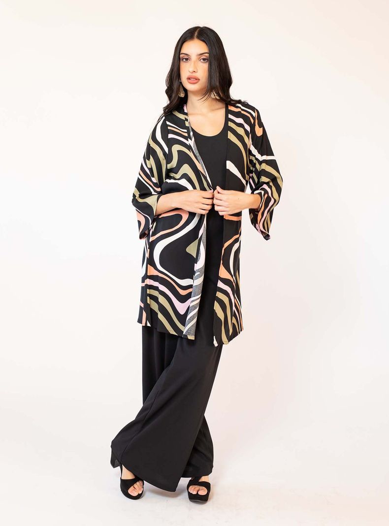kimono Negro Lineas Natalia Seguel-0