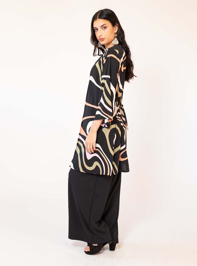 kimono Negro Lineas Natalia Seguel-2