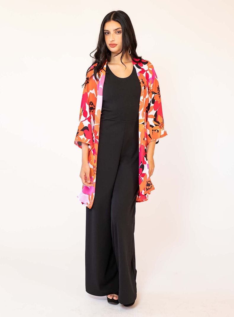 Kimono Naranjo Flores Natalia Seguel-0