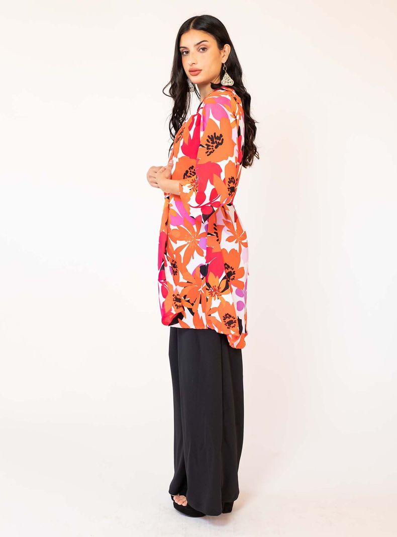 Kimono Naranjo Flores Natalia Seguel-1