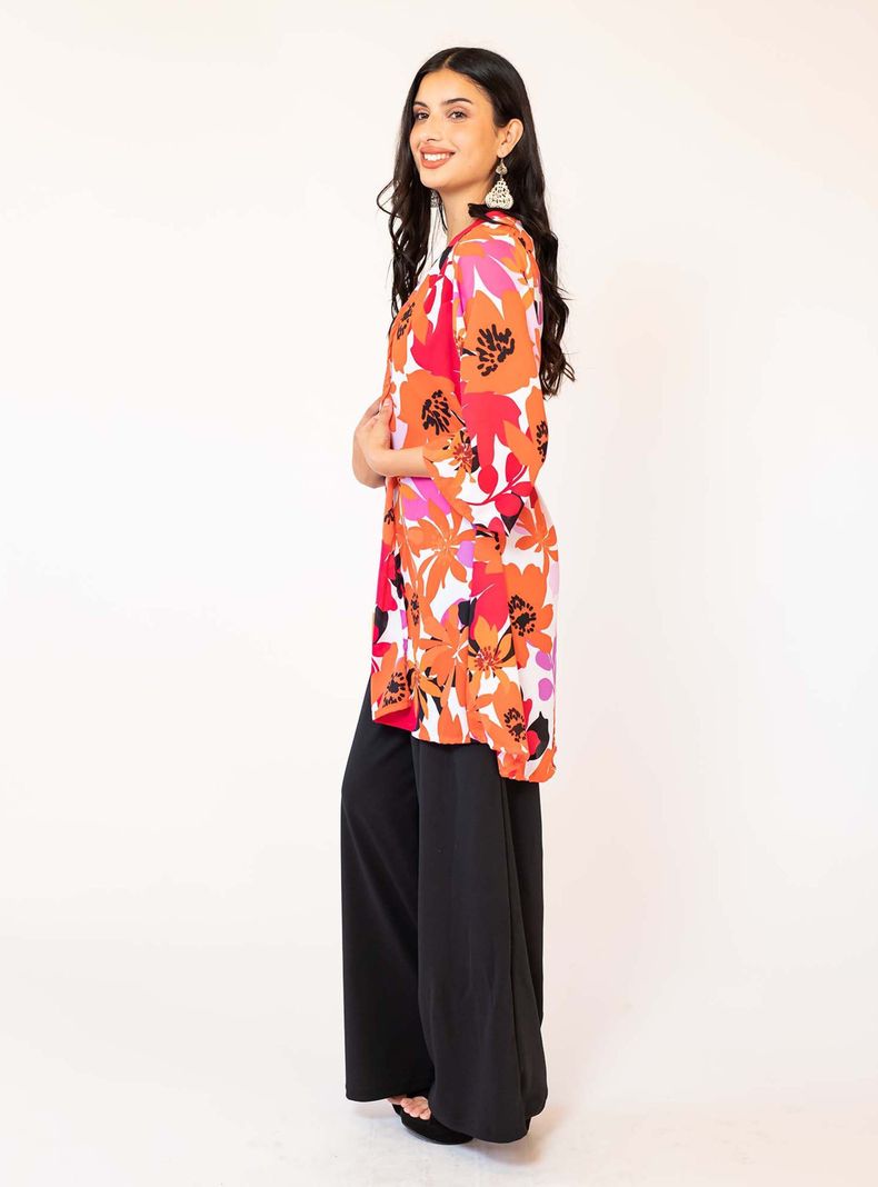 Kimono Naranjo Flores Natalia Seguel-2