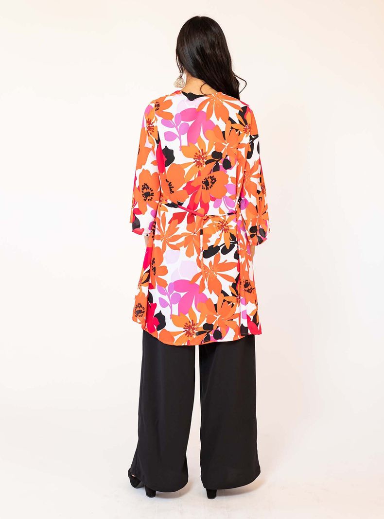 Kimono Naranjo Flores Natalia Seguel-3