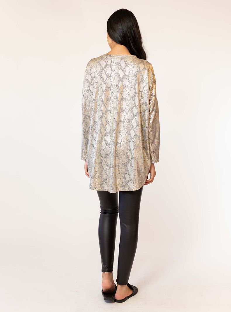 Sweater Maxi Daniela Plateado Natalia Seguel-1