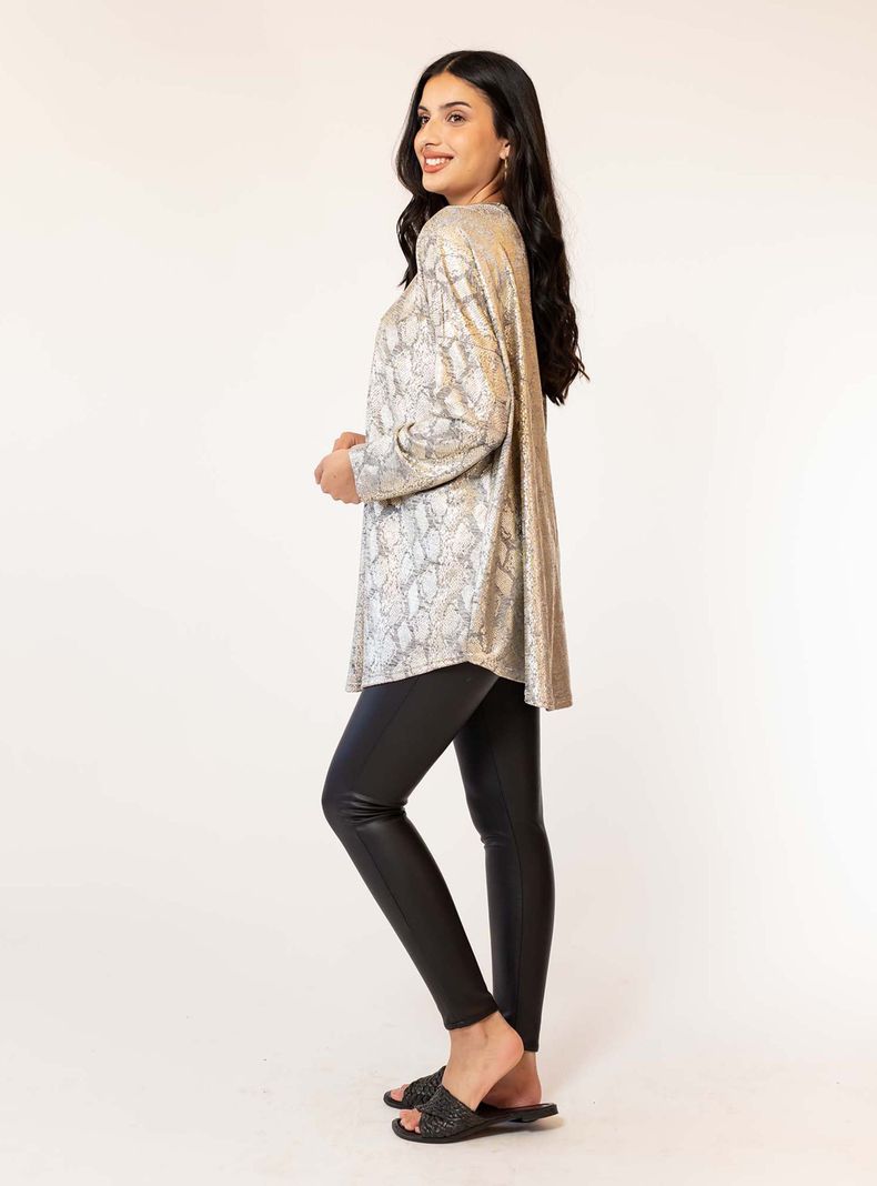 Sweater Maxi Daniela Plateado Natalia Seguel-2
