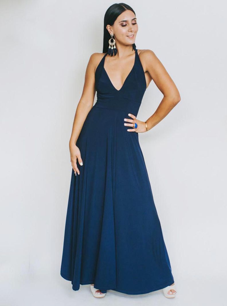 Vestido Zara Azul Francia Natalia Seguel-0