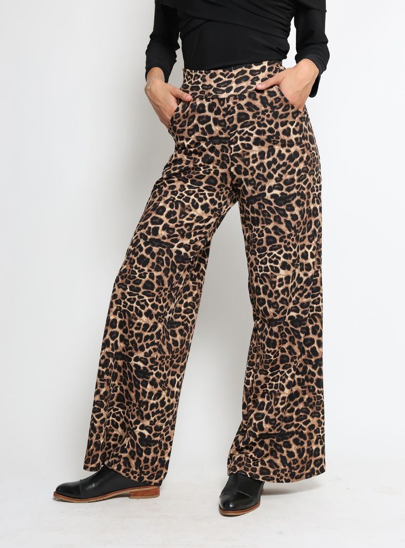 Palazzo Rebeca Leopardo Animal Print Natalia Seguel-0