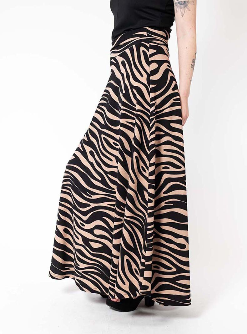 Falda Martina Animalprint Natalia Seguel-0