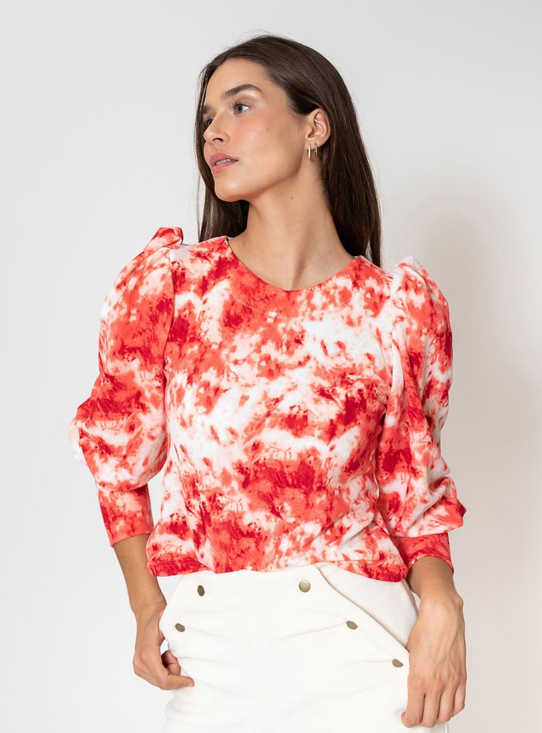 Polera Abril Tiedye Coral Natalia Seguel-3