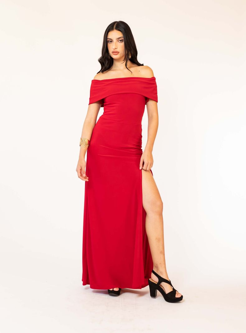 Vestido Ester Rojo Natalia Seguel-0