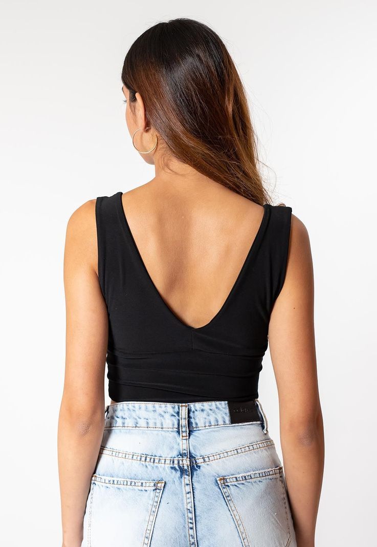 Crop Top Vera Negro Natalia Seguel-3