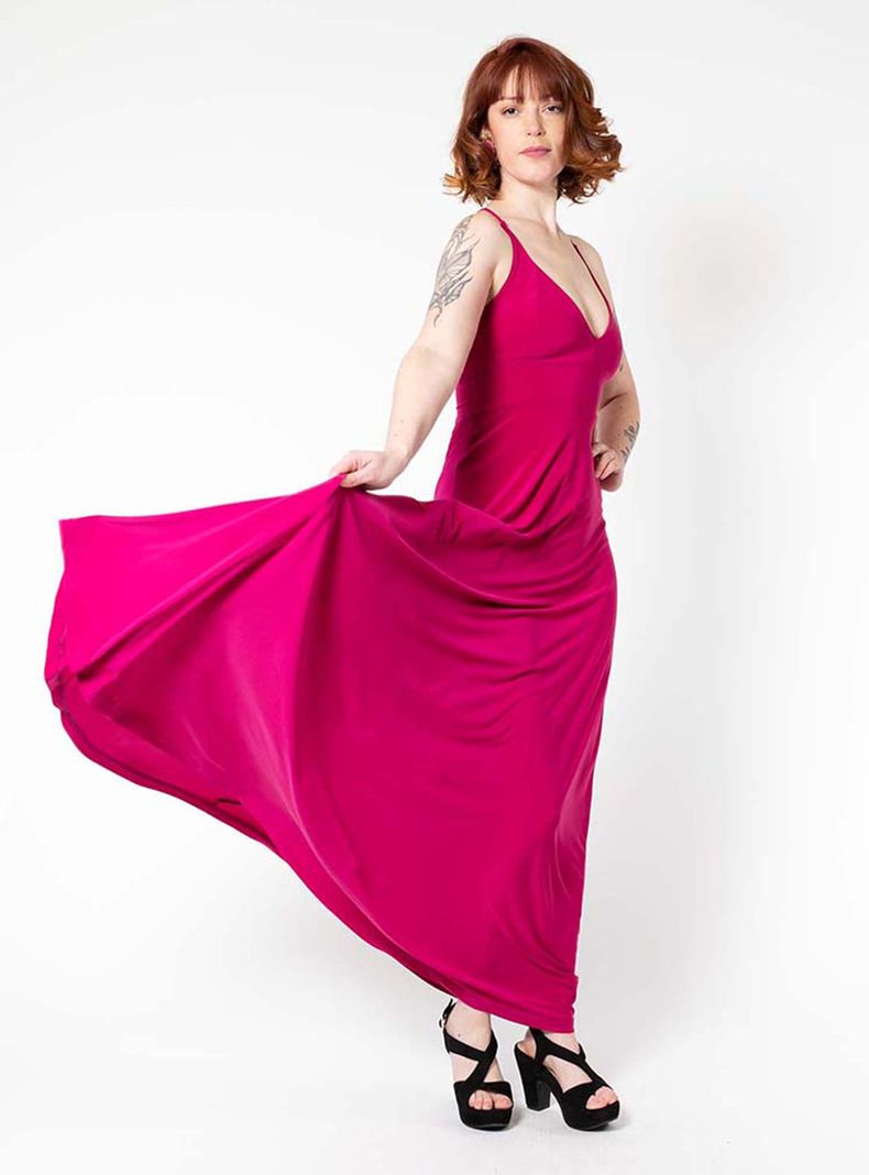 Vestido Zara Fucsia Natalia Seguel-4