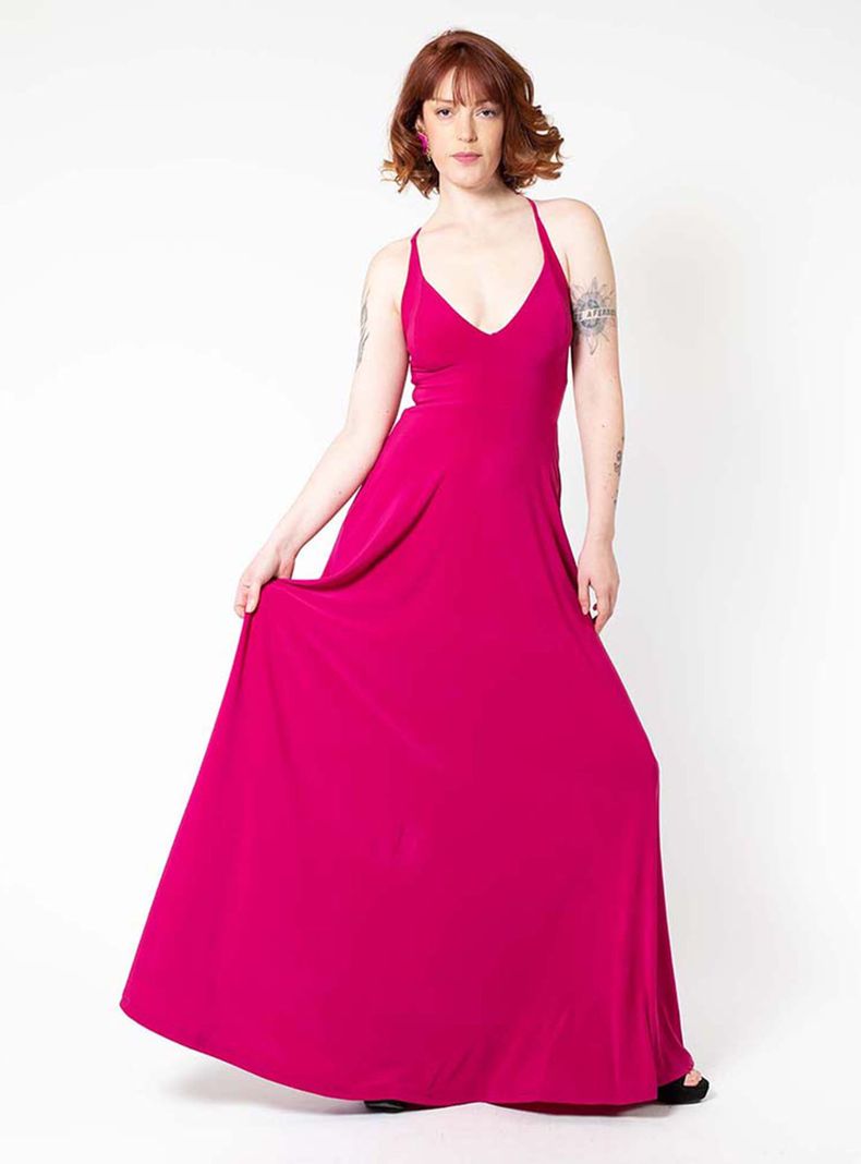 Vestido Zara Fucsia Natalia Seguel-0