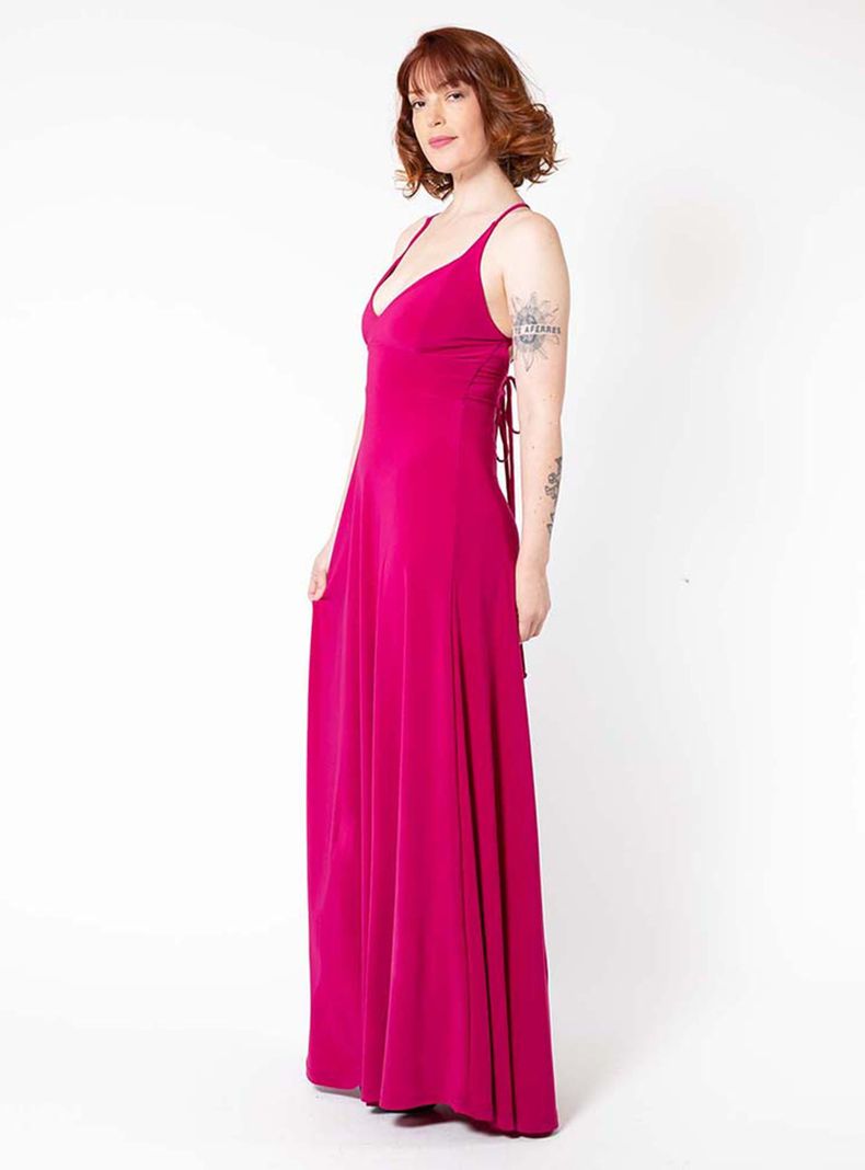 Vestido Zara Fucsia Natalia Seguel-2