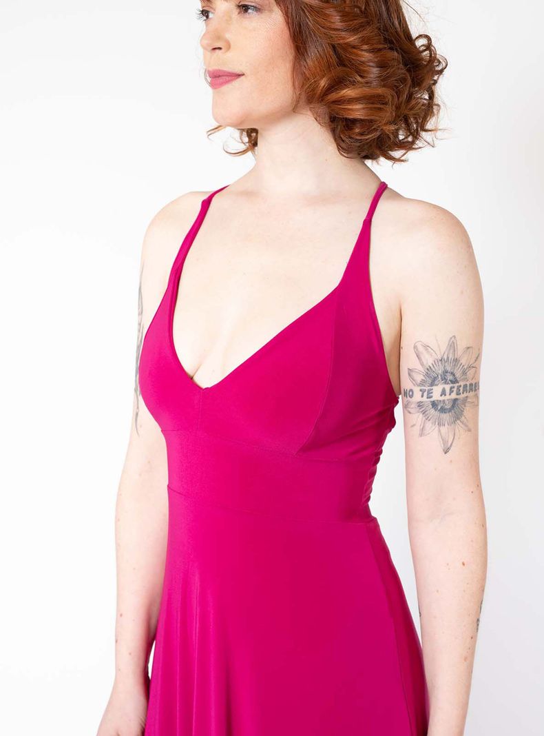 Vestido Zara Fucsia Natalia Seguel-5