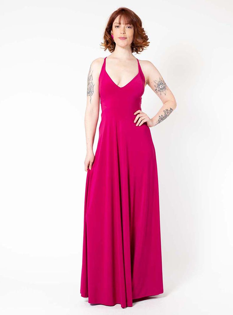 Vestido Zara Fucsia Natalia Seguel-1