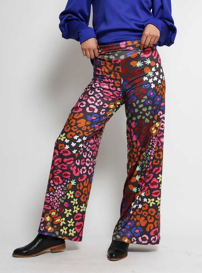 Palazzo Animal Print Cafe Colores Natalia Seguel-0